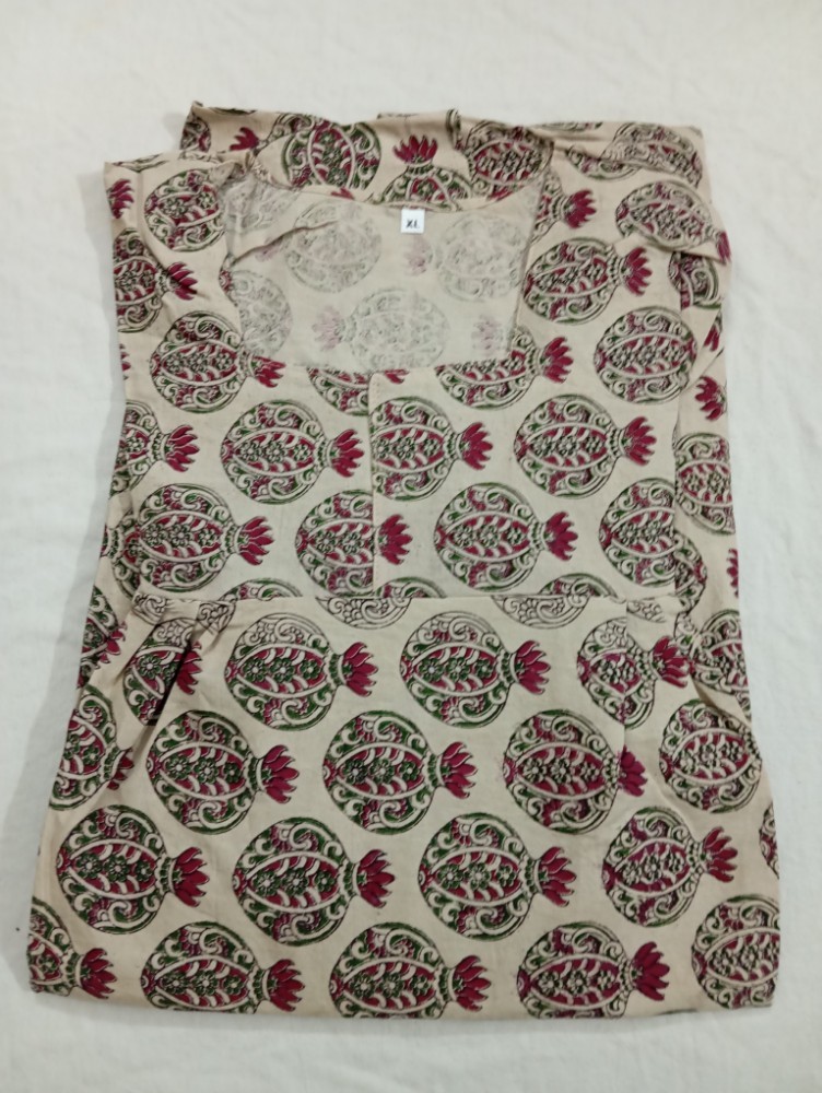 Product : KALAMKARI COTTON XL NIGHTIES -- KCXLN0014