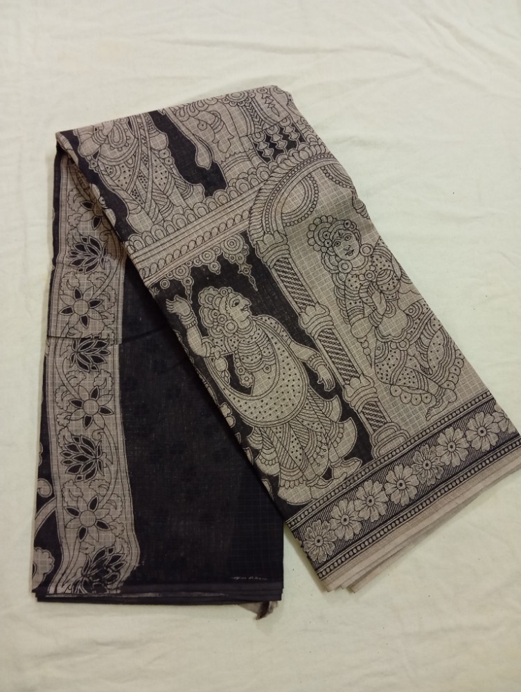Product : KALAMKARI KOTA COTTON SAREES WITH BLOUSE -- KKCS0017