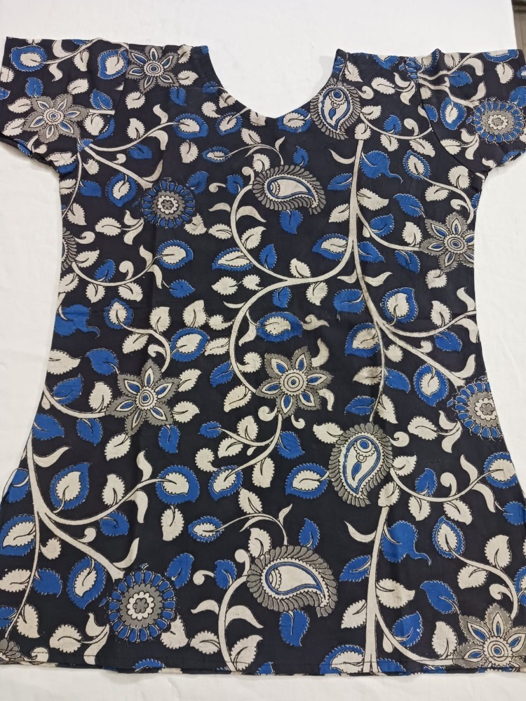 Product : Kalamkari cotton short top-KCST0001