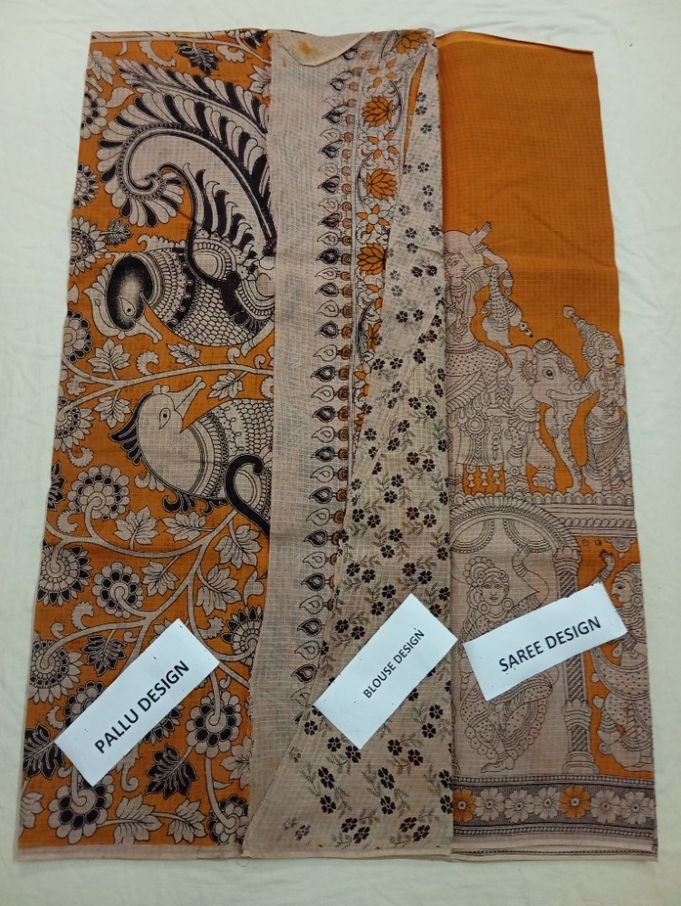 Product : KALAMKARI KOTA COTTON SAREES WITH BLOUSE -- KKCS0016