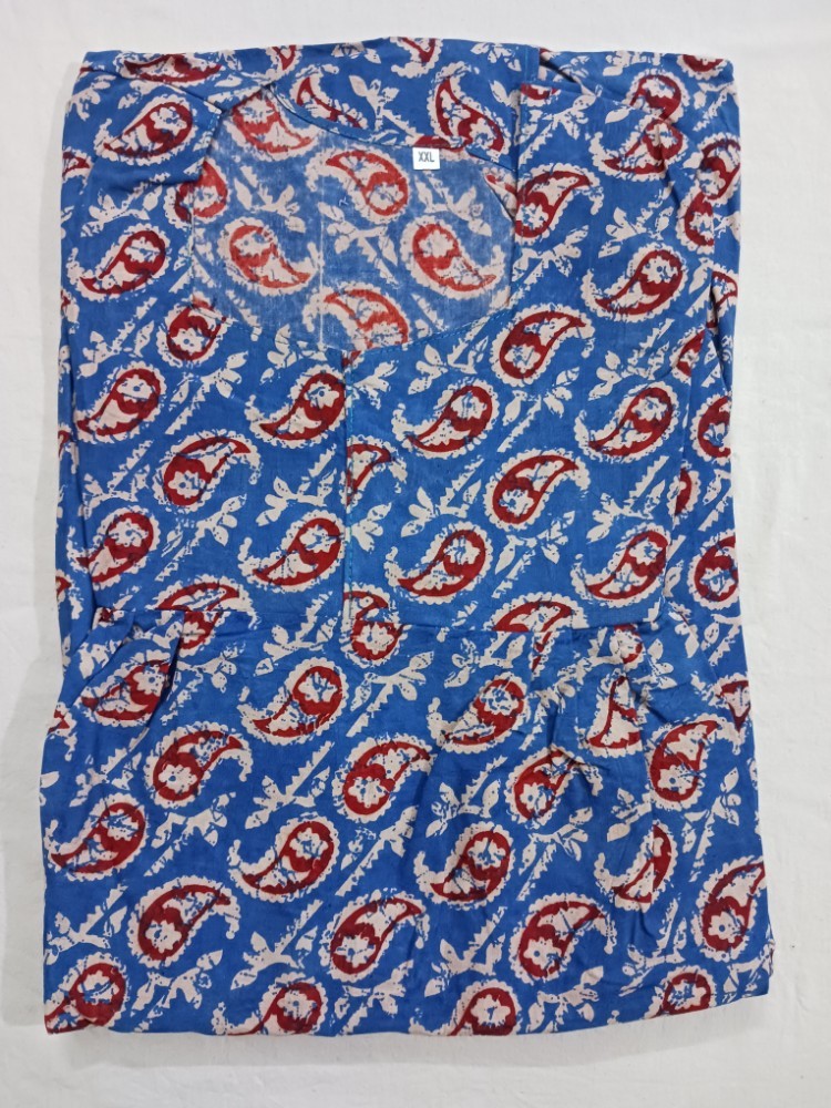 Product : KALAMKARI COTTON XXL NIGHTIES -- KCXXLN0007