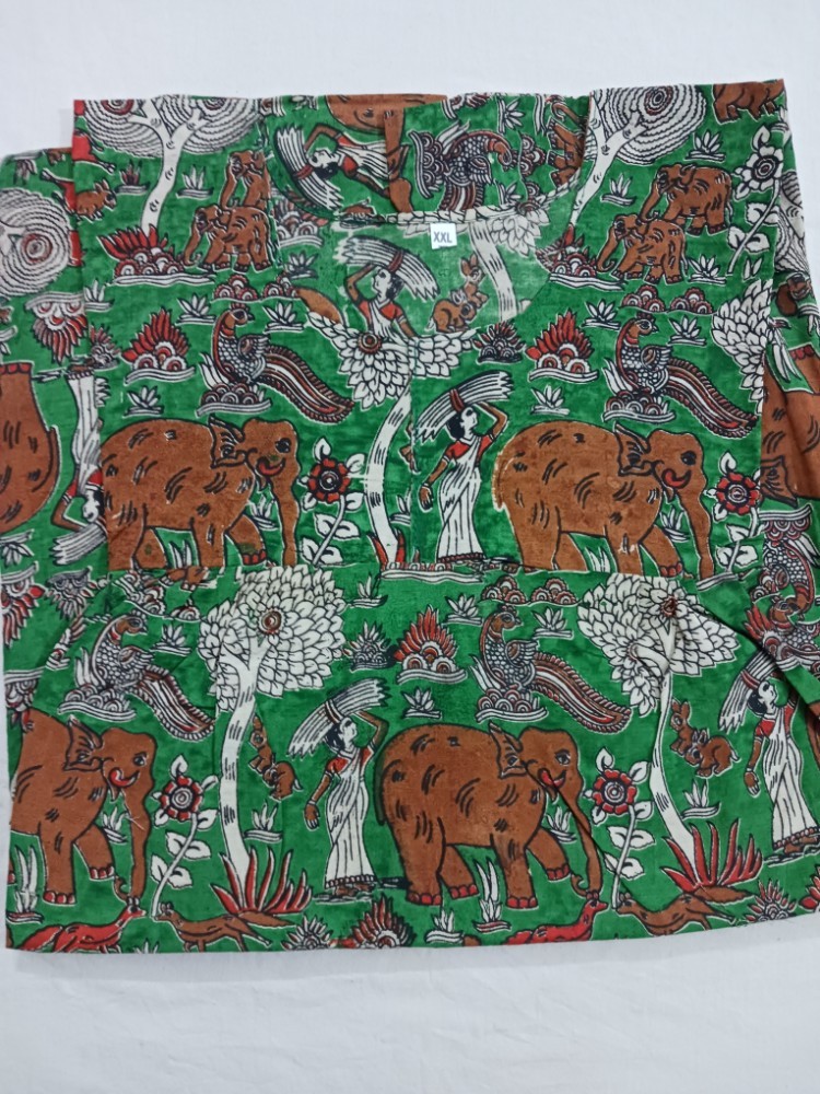 Product : KALAMKARI COTTON XXL NIGHTIES -- KCXXLN0009