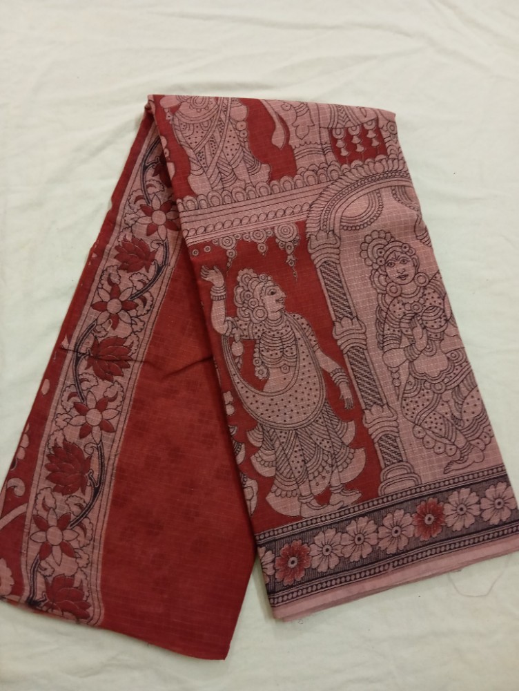Product : KALAMKARI KOTA COTTON SAREES WITH BLOUSE -- KKCS0018