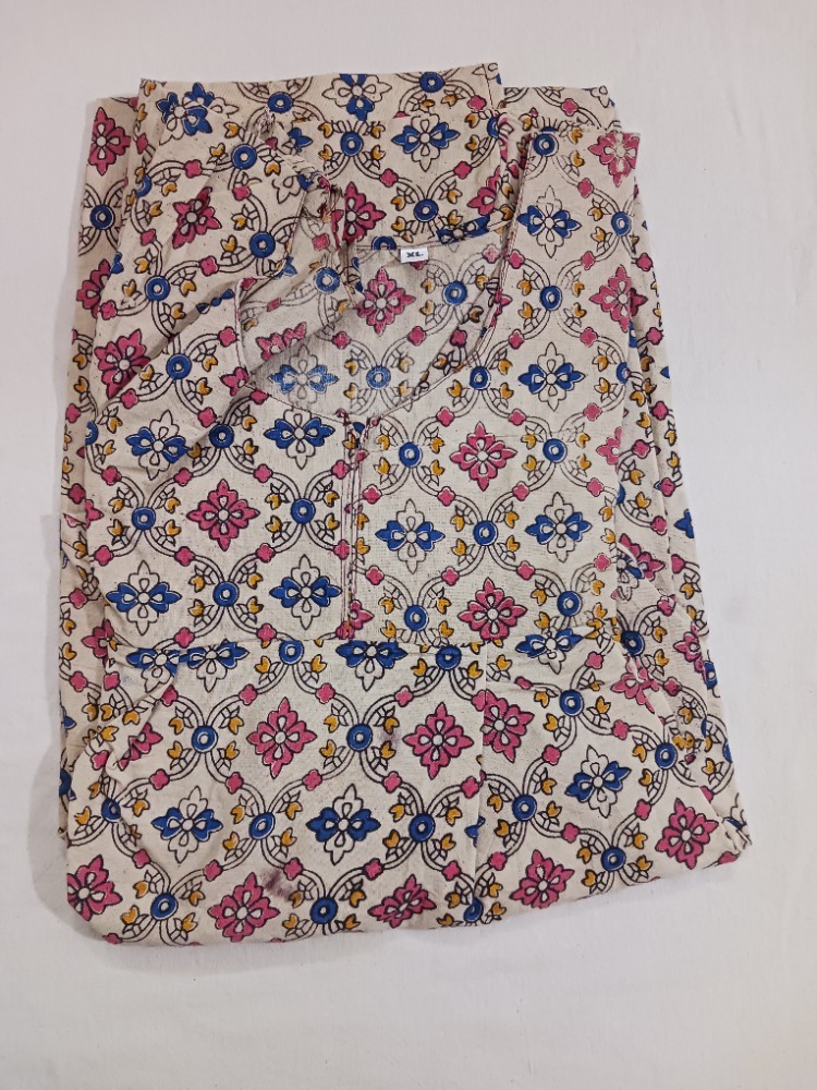 Product : KALAMKARI COTTON XL NIGHTIES -- KCXLN0006