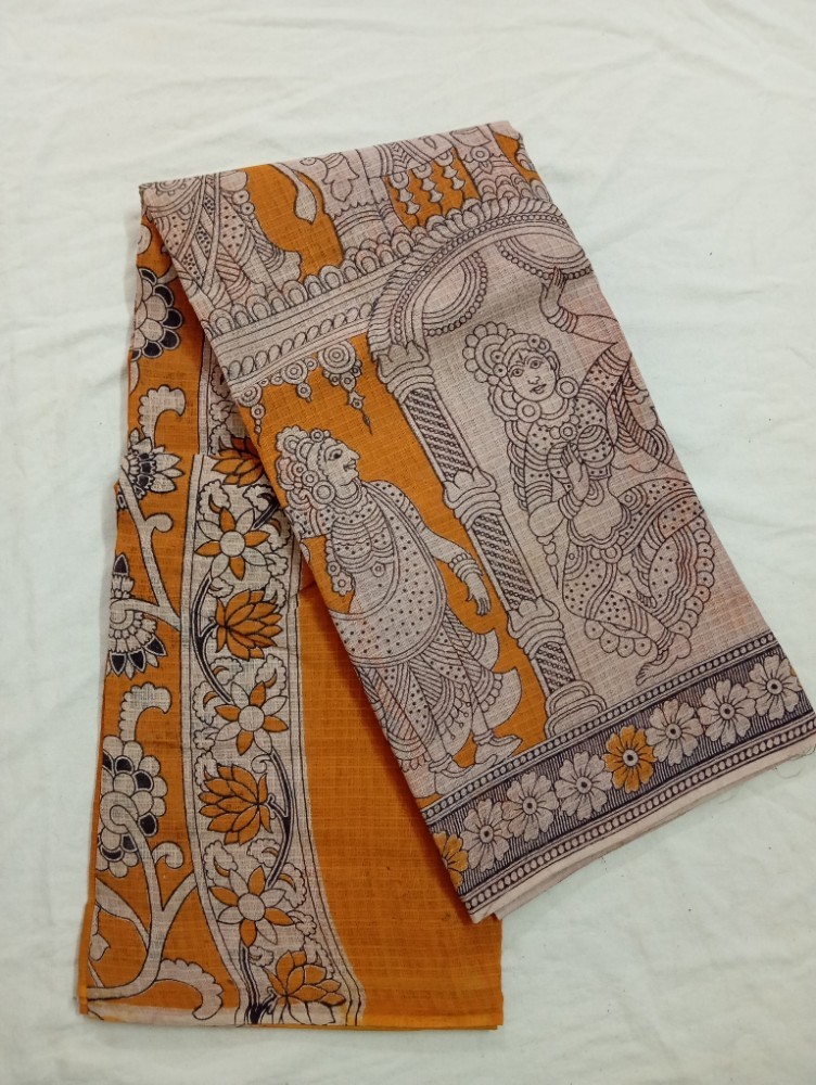 Product : KALAMKARI KOTA COTTON SAREES WITH BLOUSE -- KKCS0016