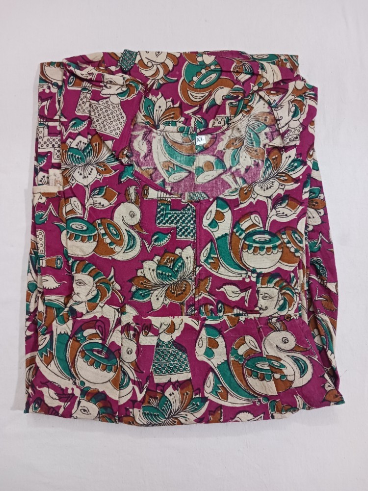 Product : KALAMKARI COTTON XL NIGHTIES -- KCXLN0024