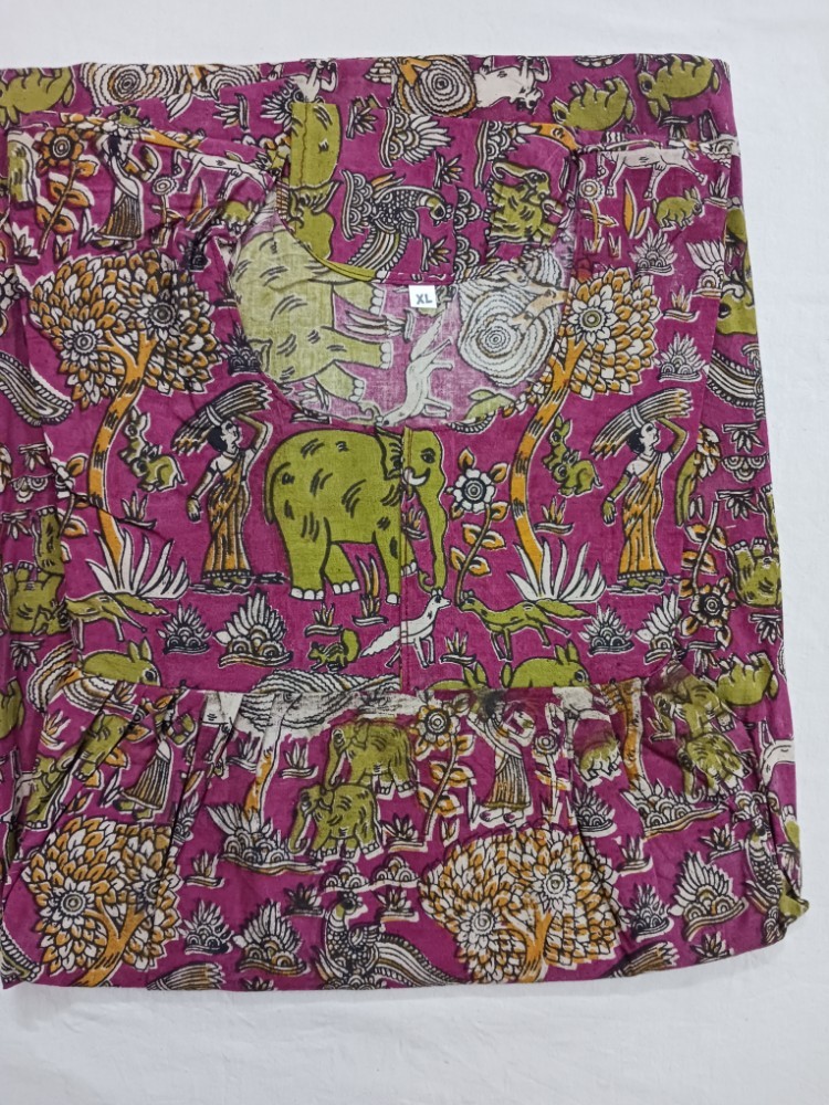 Product : KALAMKARI COTTON XL NIGHTIES -- KCXLN0004