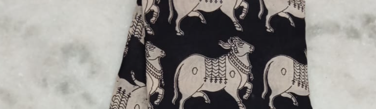 Pen Kalamkari Dupatta