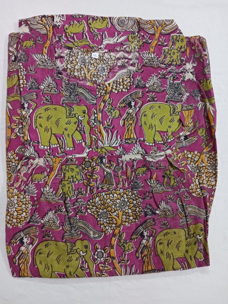 Product : KALAMKARI COTTON XXL NIGHTIES -- KCXXLN0012