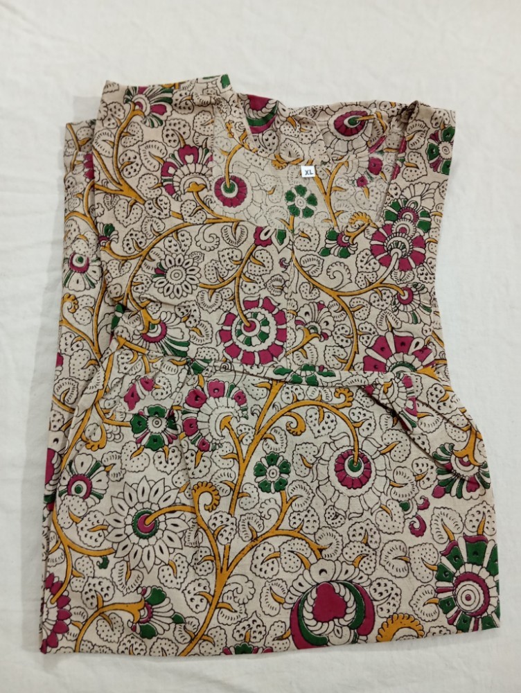 Product : KALAMKARI COTTON XL NIGHTIES -- KCXLN0019