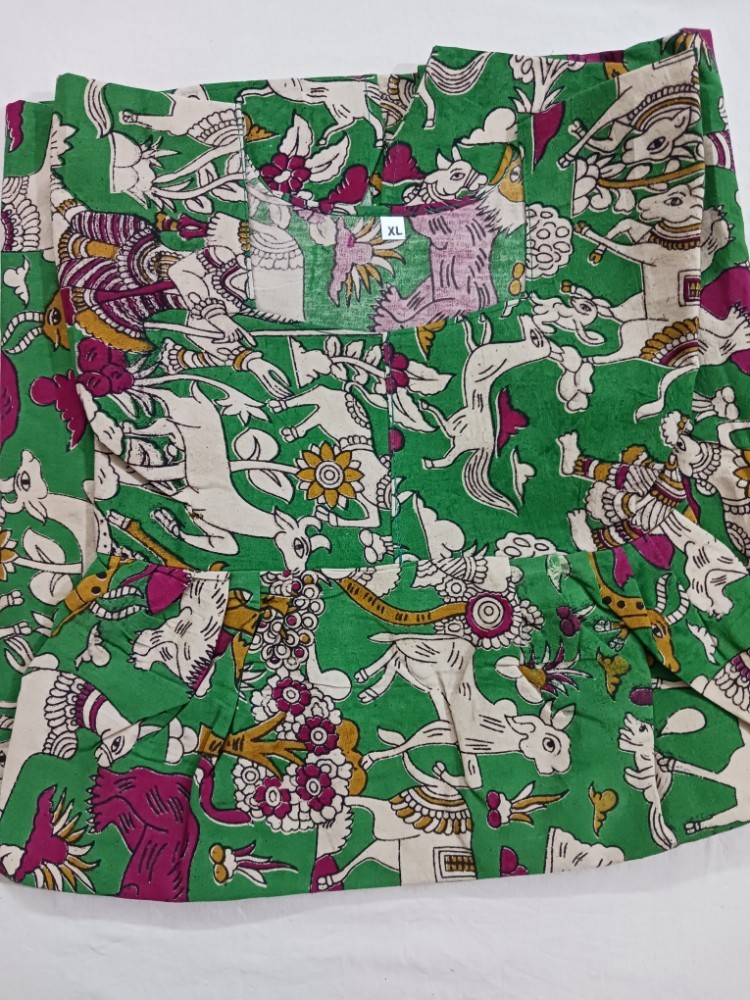 Product : KALAMKARI COTTON XL NIGHTIES -- KCXLN0009