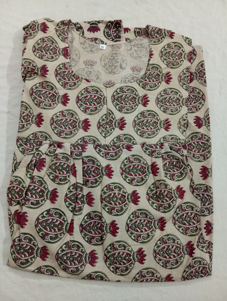 Product : KALAMKARI COTTON XXL NIGHTIES -- KCXXLN0015