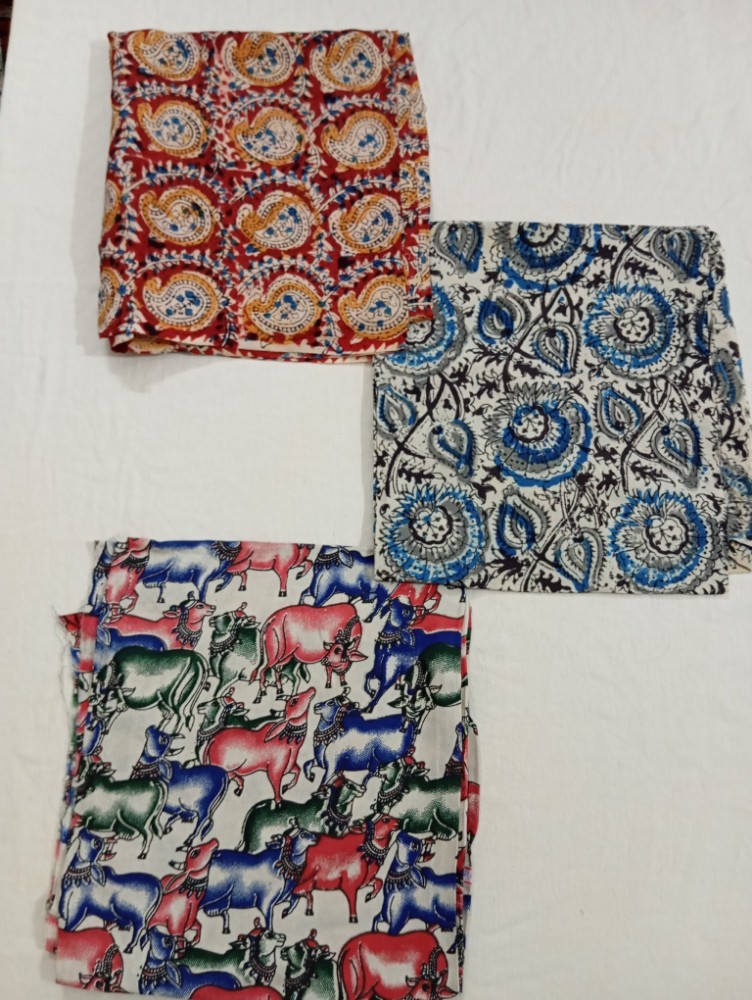 Product : KALAMKARI SILK BLOUSE PIECES -- KSBP0003