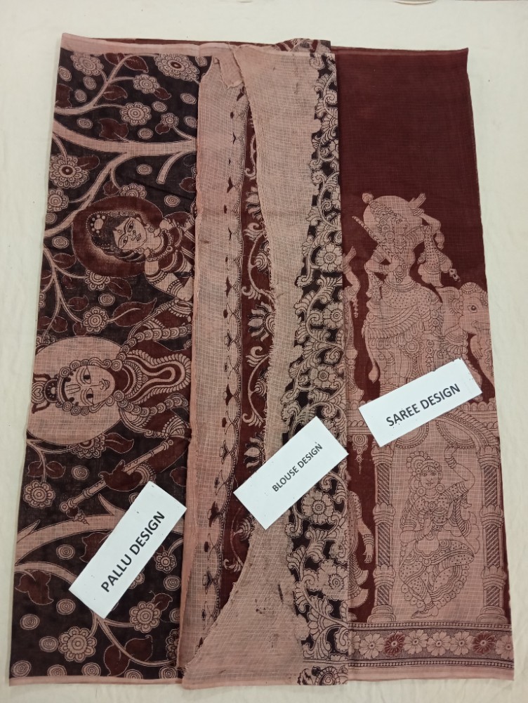 Product : KALAMKARI KOTA COTTON SAREES WITH BLOUSE -- KKCS0013