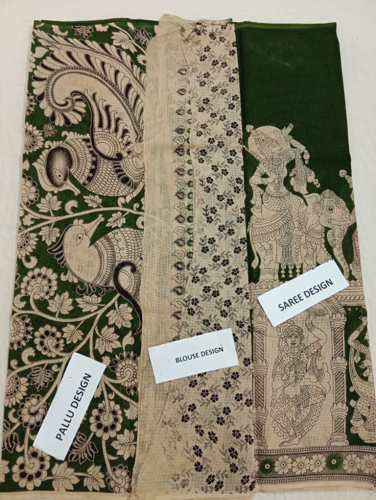 Product : KALAMKARI KOTA COTTON SAREES WITH BLOUSE -- KKCS0014