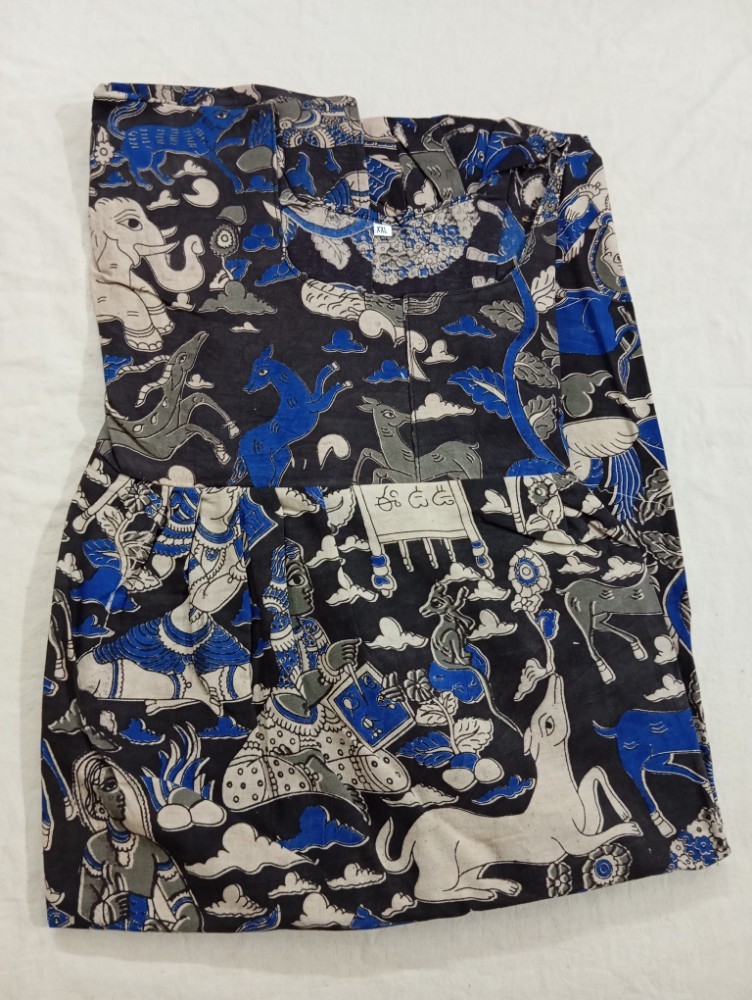 Product : KALAMKARI COTTON XXL NIGHTIES -- KCXXLN0024