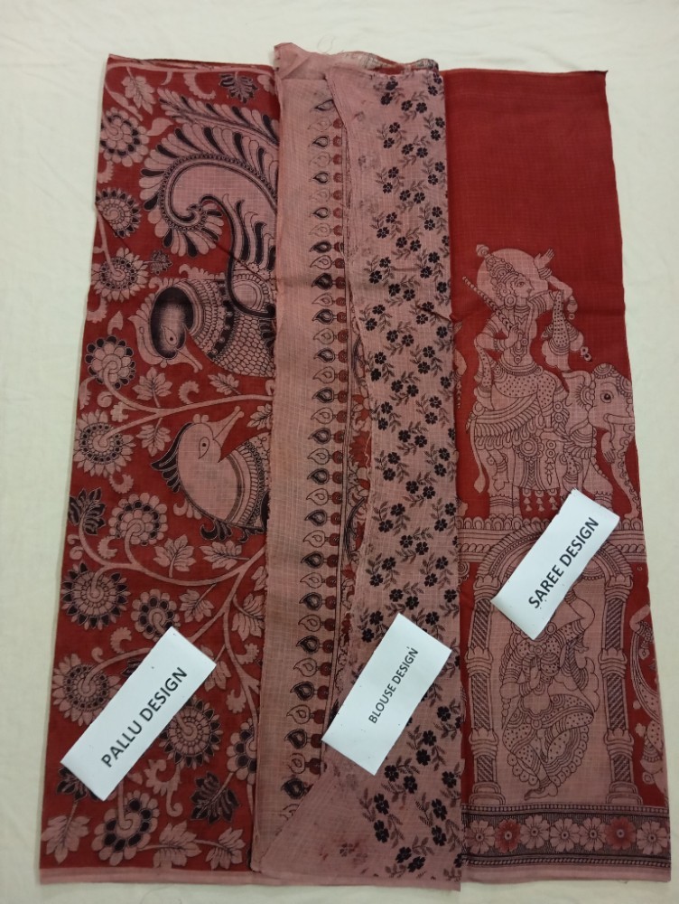 Product : KALAMKARI KOTA COTTON SAREES WITH BLOUSE -- KKCS0017