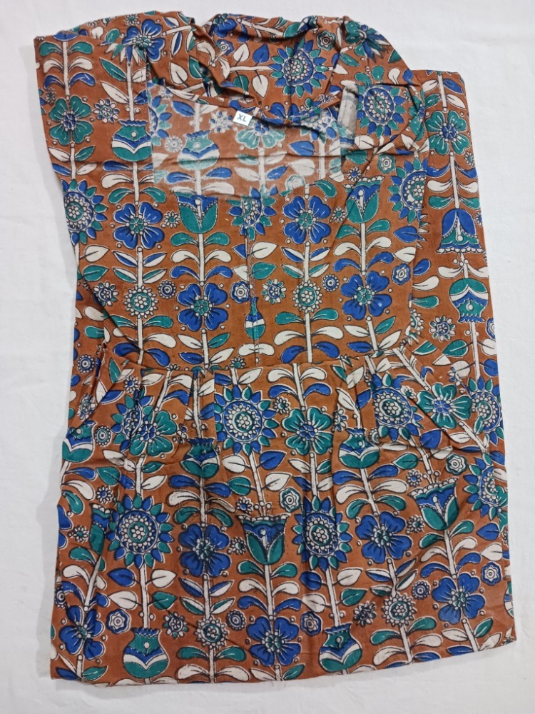 Product : KALAMKARI COTTON XL NIGHTIES -- KCXLN0011