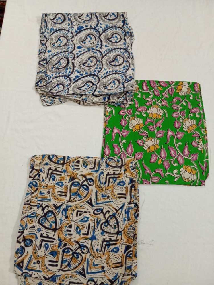 Product : KALAMKARI SILK BLOUSE PIECES -- KSBP0005
