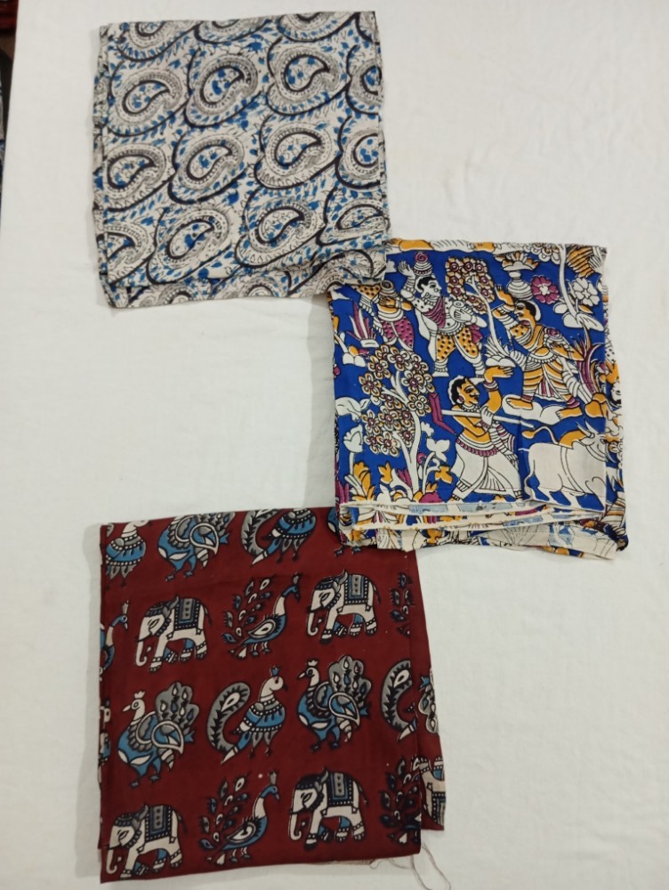 Product : KALAMKARI SILK BLOUSE PIECES -- KSBP0001