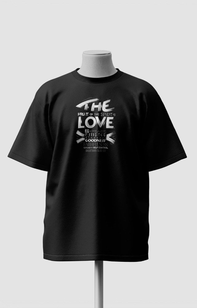 Product : Fruit of the Spirit Love Round Neck T-Shirt Christian Faith Wear