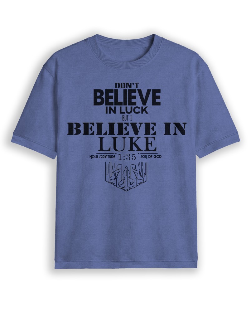 Product : Believe in Luke 135 Regular Fit Christian T-Shirt Lilac